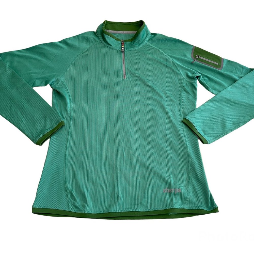 Sherpa Adventure Gear Quarter Zip Base Layer Green Women's Size XL